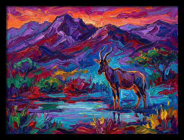 Topi In Vibrant Landscape
