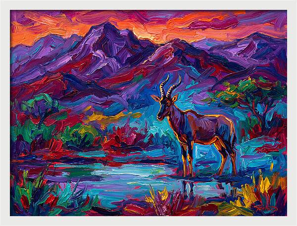 Topi In Vibrant Landscape