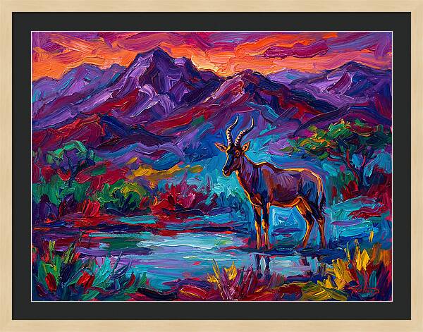 Topi In Vibrant Landscape