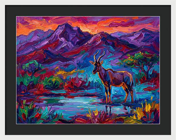 Topi In Vibrant Landscape