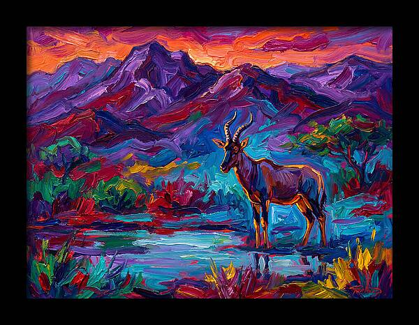 Topi In Vibrant Landscape