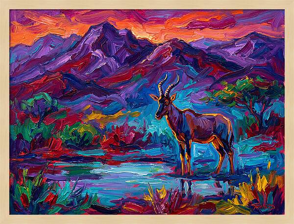 Topi In Vibrant Landscape