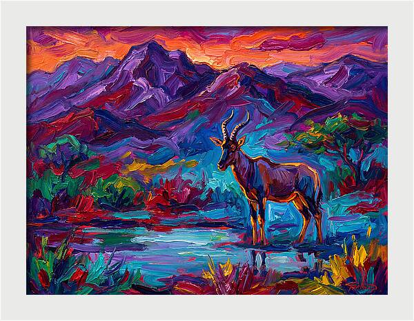 Topi In Vibrant Landscape