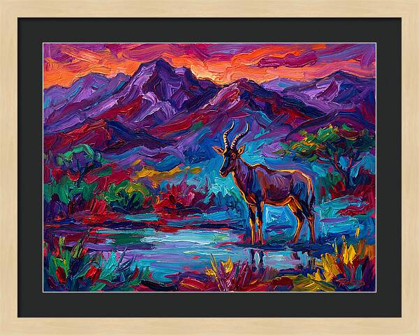 Topi In Vibrant Landscape