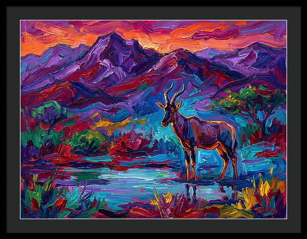 Topi In Vibrant Landscape