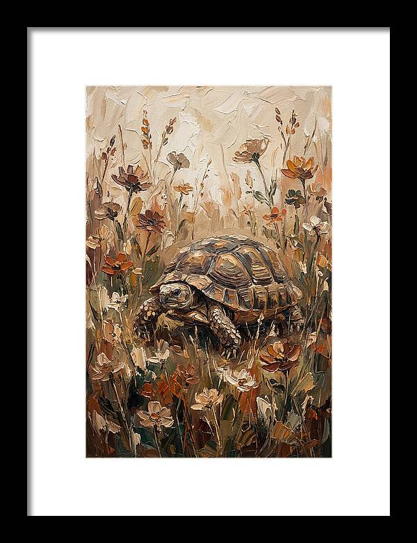 Tortoise Among Wildflowers