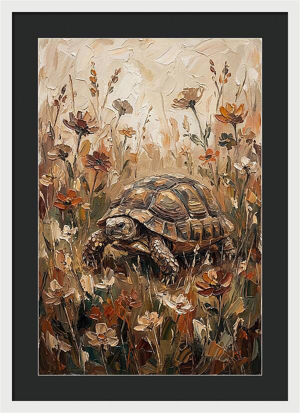Tortoise Among Wildflowers