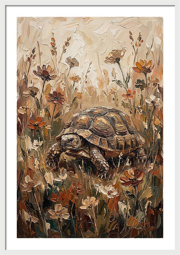Tortoise Among Wildflowers
