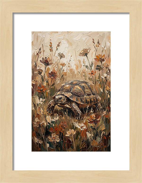 Tortoise Among Wildflowers