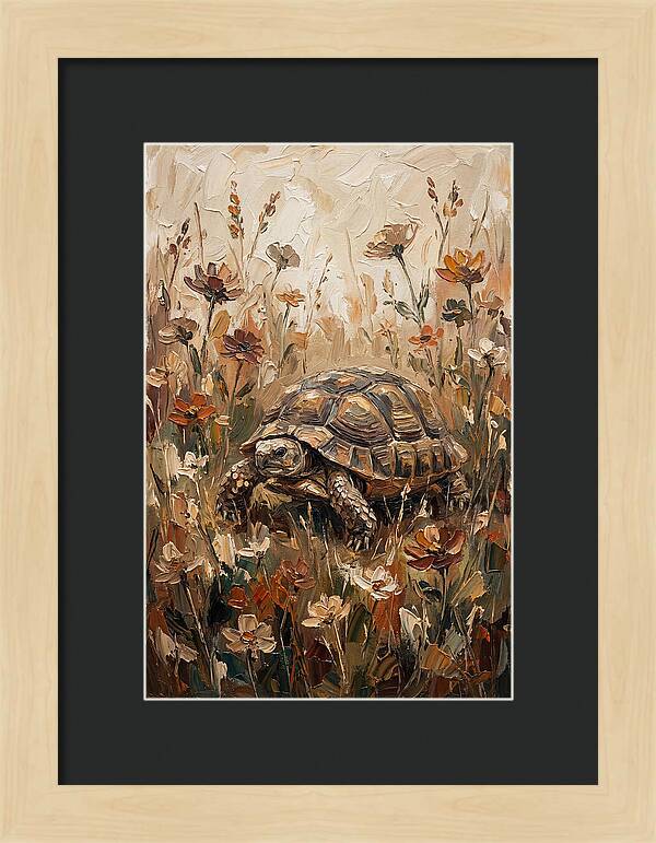 Tortoise Among Wildflowers