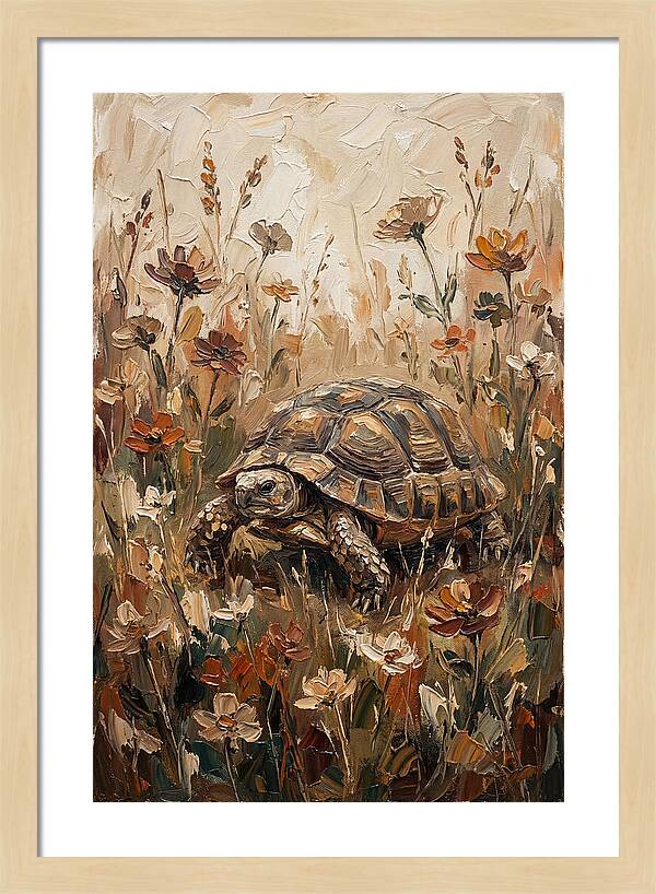 Tortoise Among Wildflowers