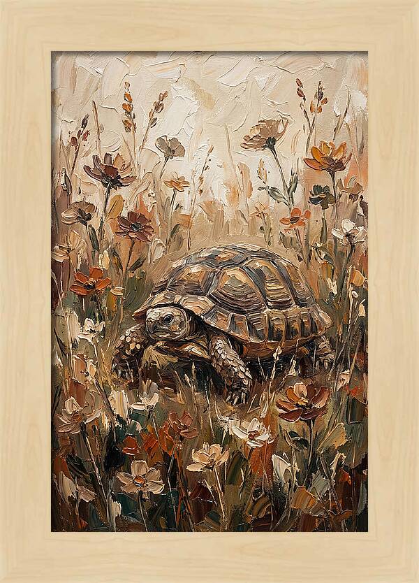 Tortoise Among Wildflowers