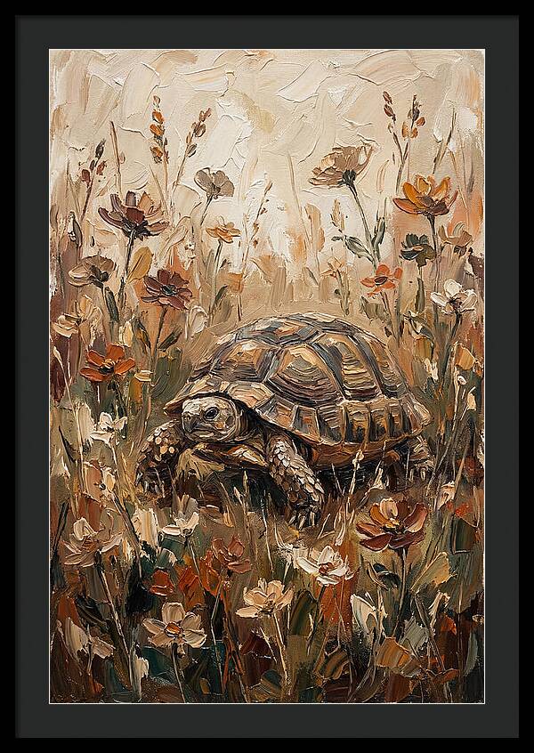 Tortoise Among Wildflowers