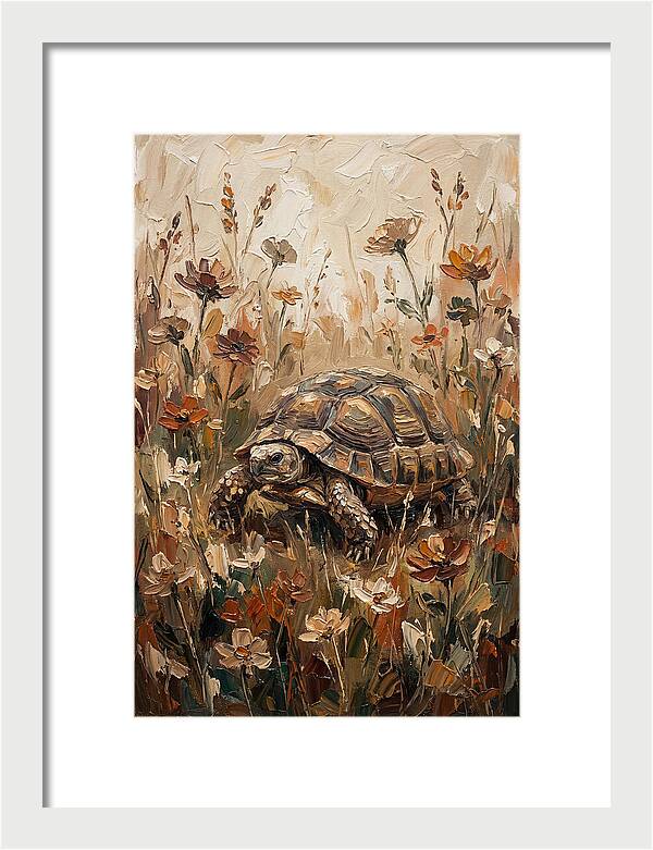 Tortoise Among Wildflowers