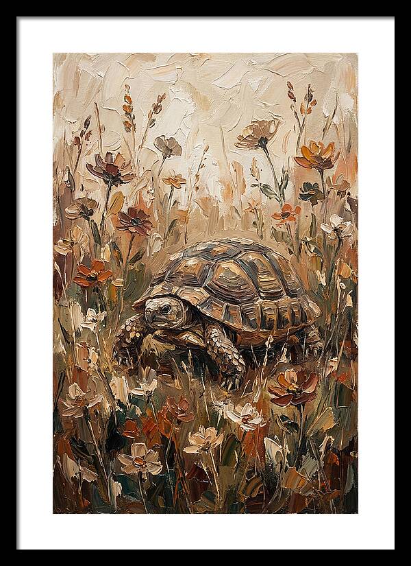 Tortoise Among Wildflowers