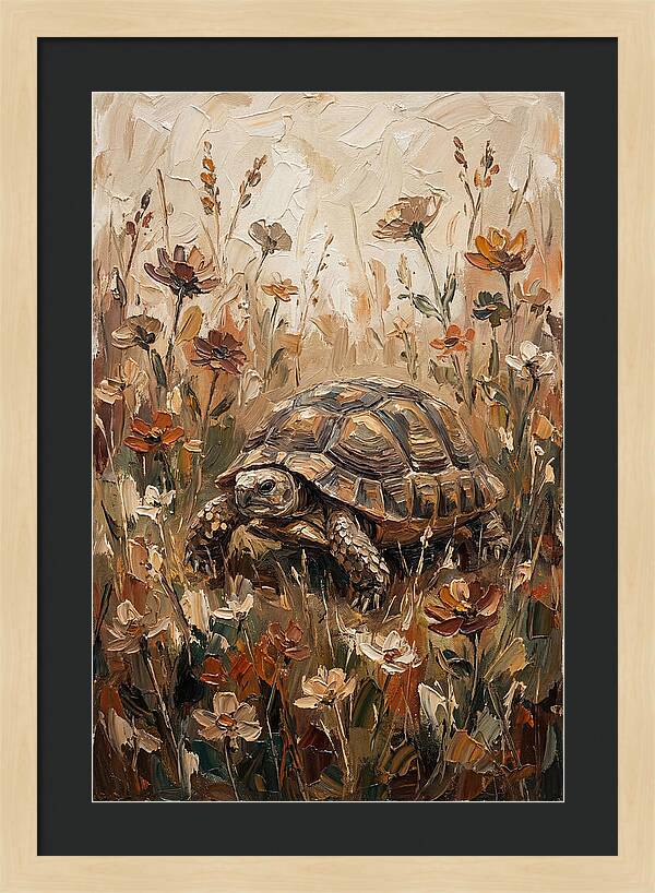 Tortoise Among Wildflowers