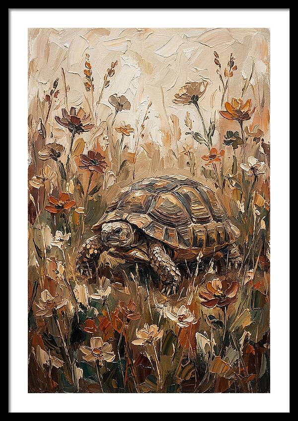 Tortoise Among Wildflowers