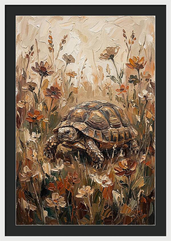 Tortoise Among Wildflowers