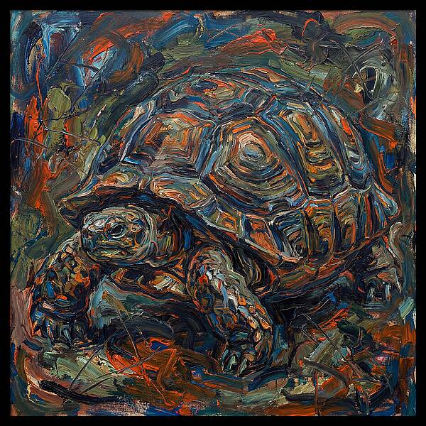 Tortoise In Expressionist Style
