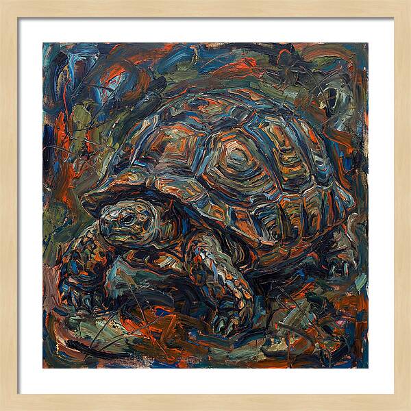 Tortoise In Expressionist Style
