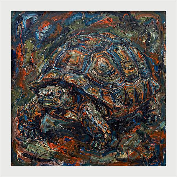 Tortoise In Expressionist Style