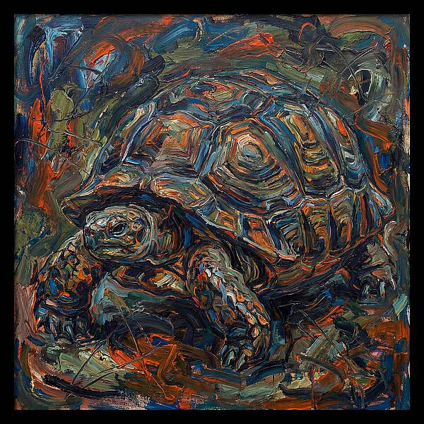 Tortoise In Expressionist Style