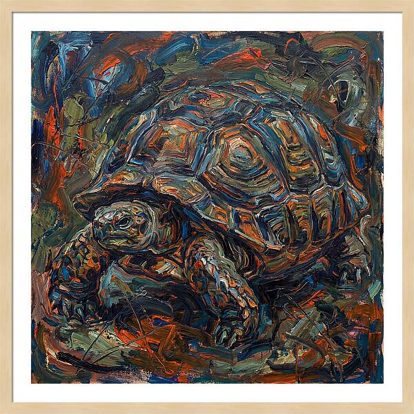 Tortoise In Expressionist Style