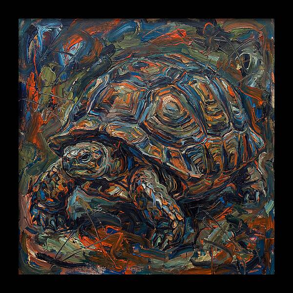 Tortoise In Expressionist Style