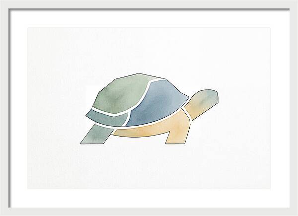 Tortoise In Minimalist Style