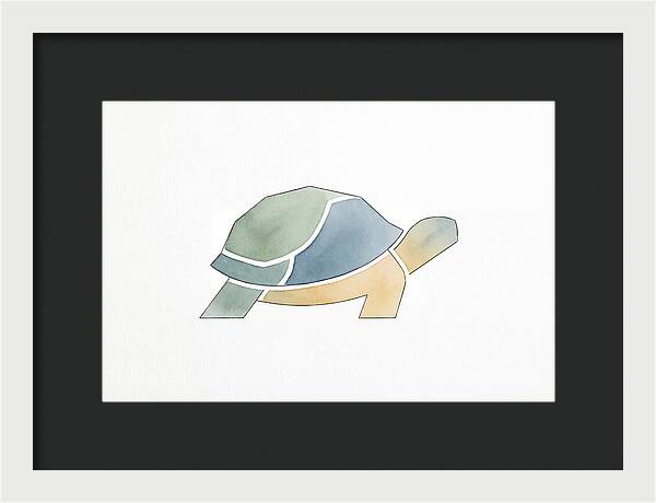 Tortoise In Minimalist Style