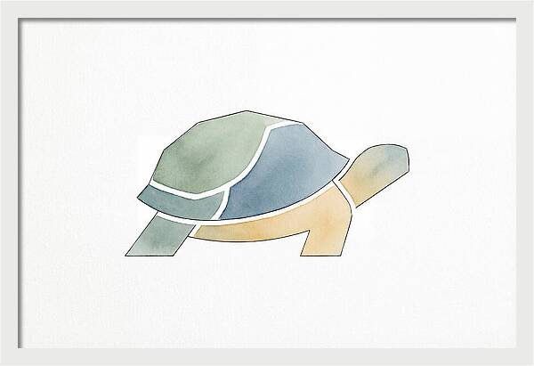 Tortoise In Minimalist Style