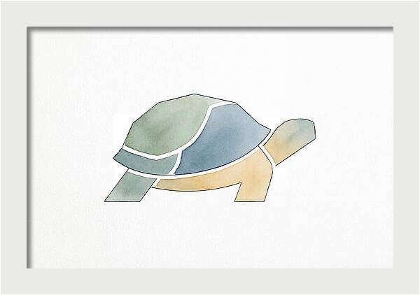 Tortoise In Minimalist Style