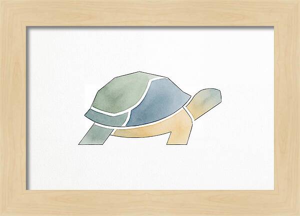 Tortoise In Minimalist Style
