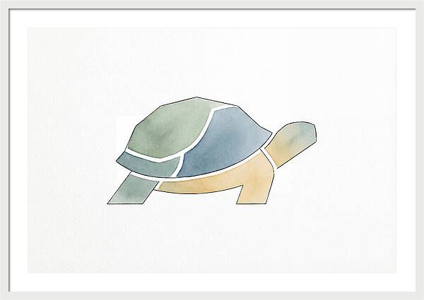 Tortoise In Minimalist Style