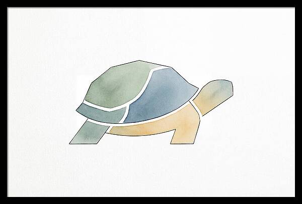 Tortoise In Minimalist Style