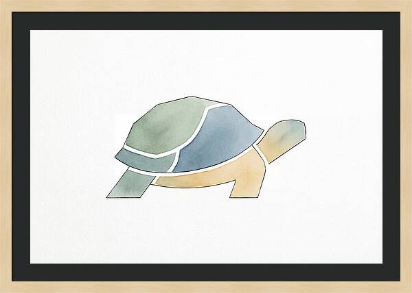 Tortoise In Minimalist Style