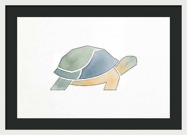 Tortoise In Minimalist Style