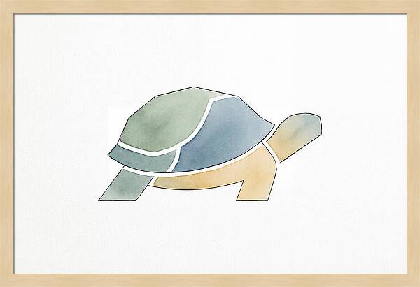 Tortoise In Minimalist Style