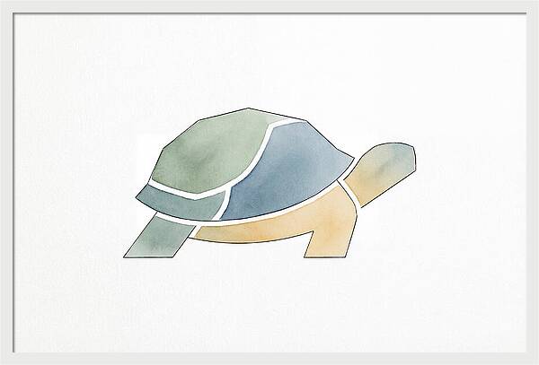 Tortoise In Minimalist Style