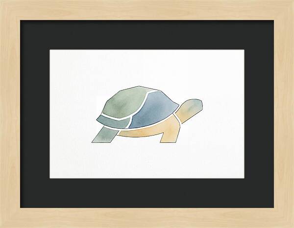 Tortoise In Minimalist Style