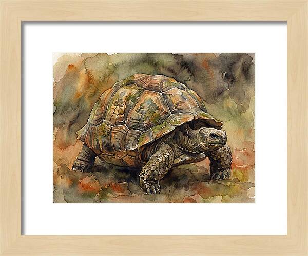 Tortoise In Watercolor Elegance
