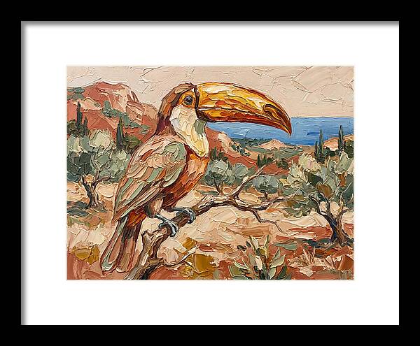 Toucan In Mediterranean Landscape