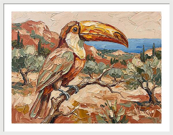 Toucan In Mediterranean Landscape