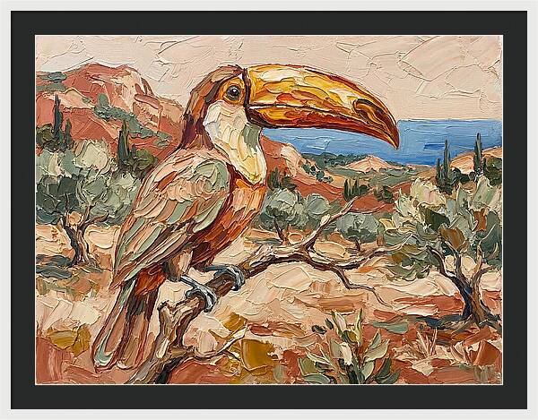 Toucan In Mediterranean Landscape