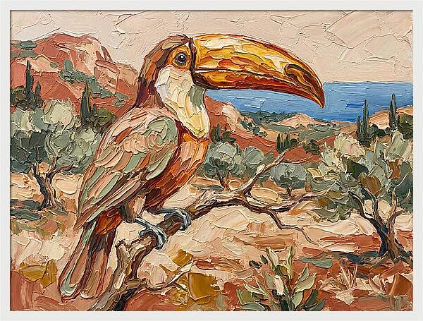 Toucan In Mediterranean Landscape