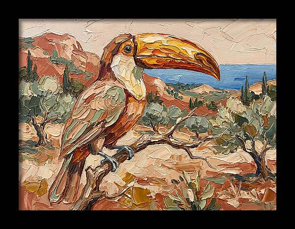 Toucan In Mediterranean Landscape