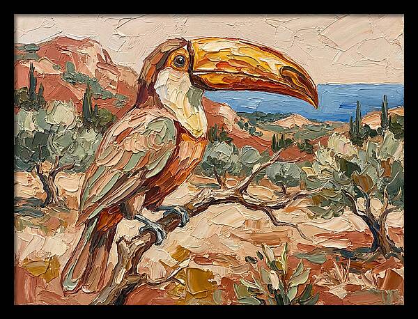 Toucan In Mediterranean Landscape