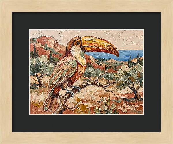 Toucan In Mediterranean Landscape