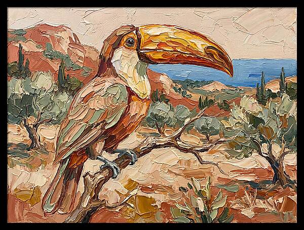 Toucan In Mediterranean Landscape
