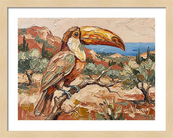 Toucan In Mediterranean Landscape